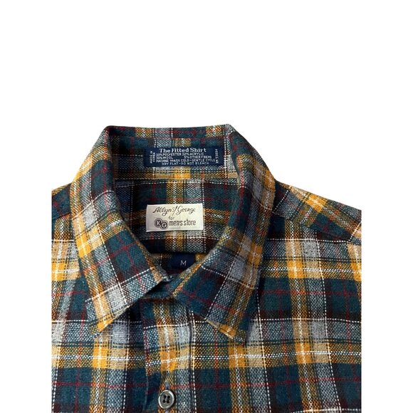 Vintage Allyn St George Mens M Plaid Wool Blend Shacket Shirt Made in Korea - Picture 4 of 12
